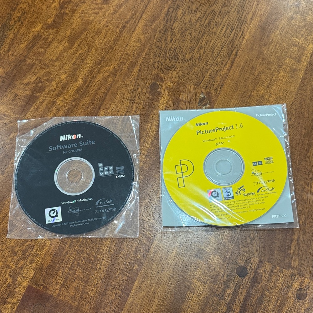 Bundle of Nikon Software Suite and PictureProject 1.6 CD Set - Black and Yellow